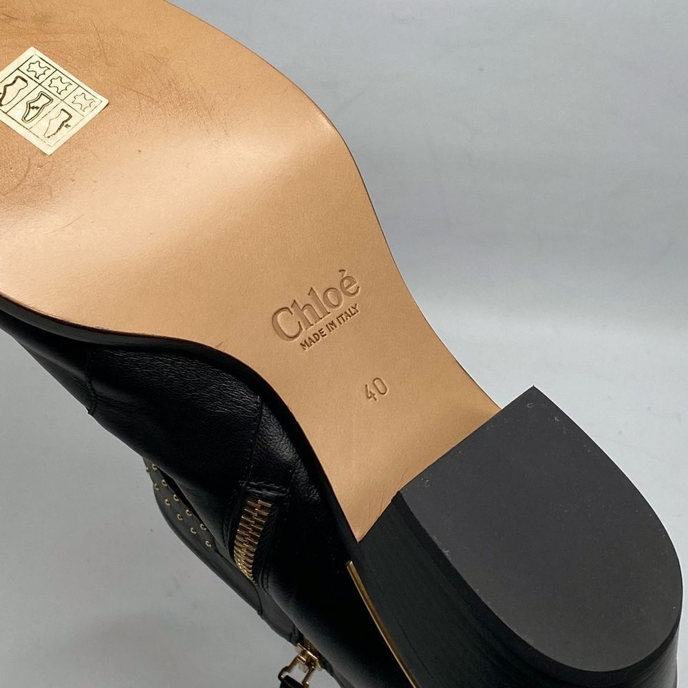 Chloe Susanna Pointed-Toe Studded Booties size 40 - Picture 15 of 15